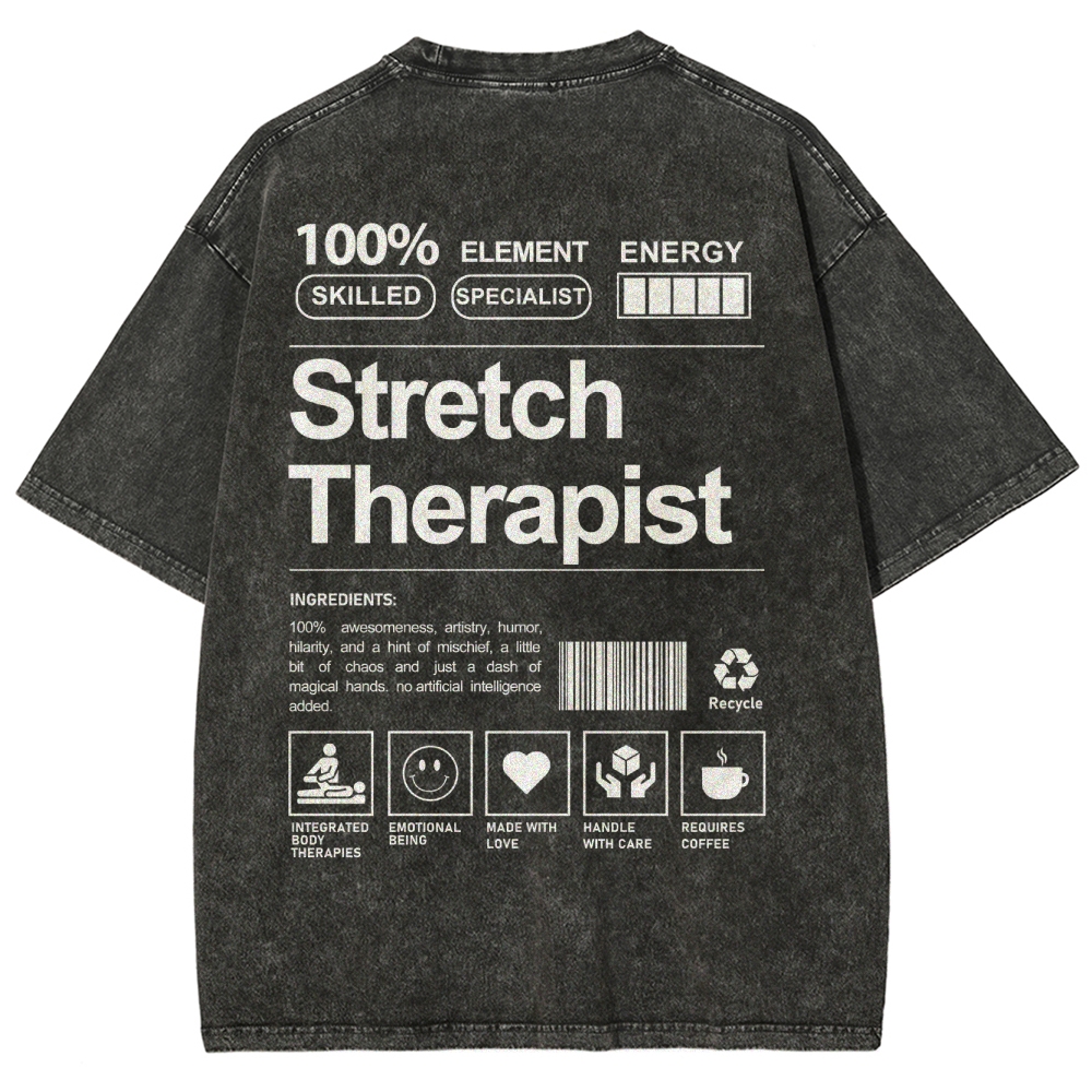 Stretch Therapist Unisex Fit Washed T-Shirt Customscool