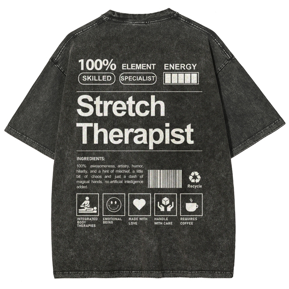Stretch Therapist Unisex Fit Washed T-Shirt Customscool