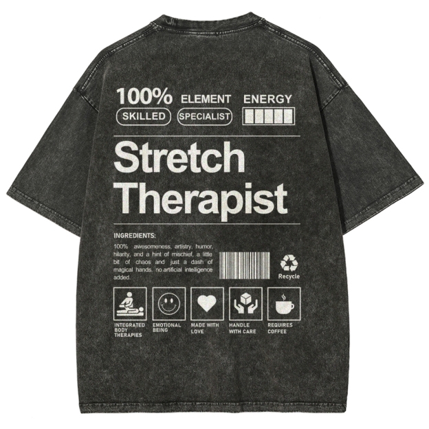 Stretch Therapist Unisex Fit Washed T-Shirt Customscool