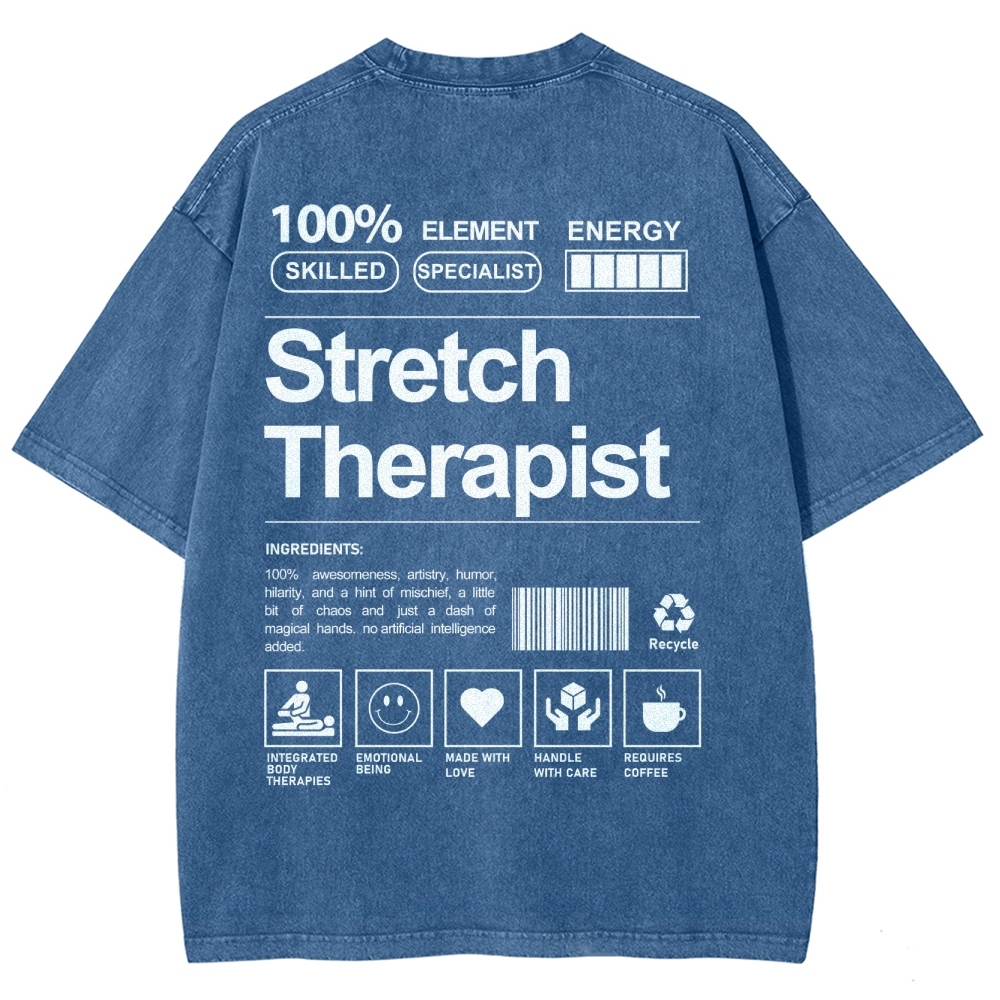 Stretch Therapist Unisex Fit Washed T-Shirt Customscool
