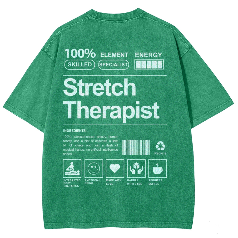 Stretch Therapist Unisex Fit Washed T-Shirt Customscool