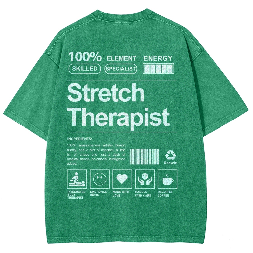 Stretch Therapist Unisex Fit Washed T-Shirt Customscool