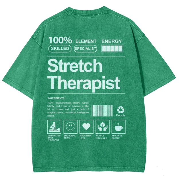 Stretch Therapist Unisex Fit Washed T-Shirt Customscool