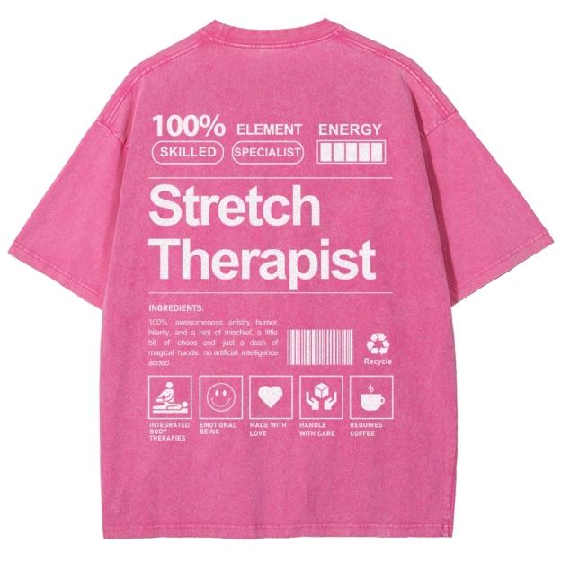 Stretch Therapist Unisex Fit Washed T-Shirt Customscool