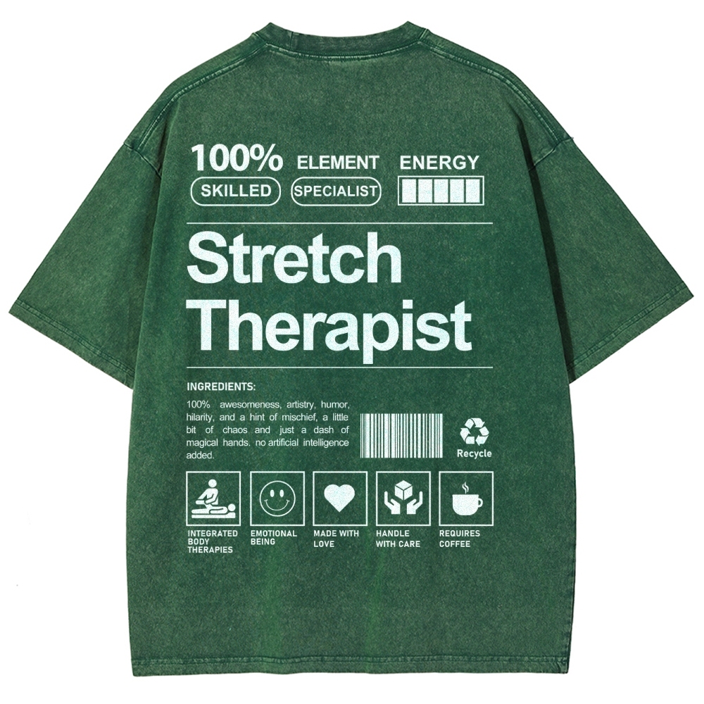 Stretch Therapist Unisex Fit Washed T-Shirt Customscool