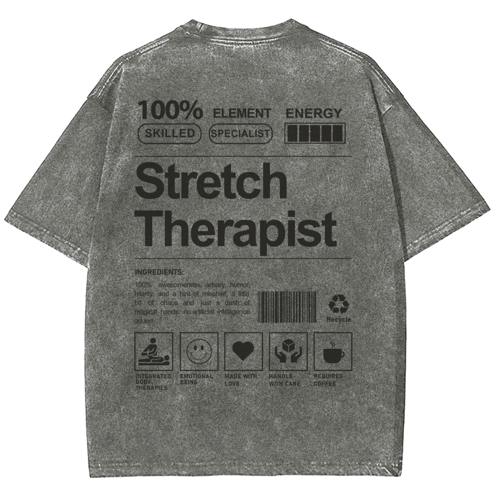 Stretch Therapist Unisex Fit Washed T-Shirt Customscool