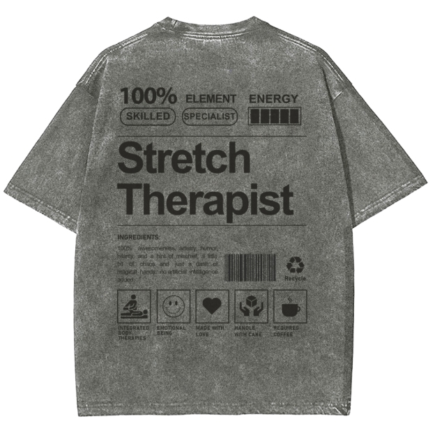 Stretch Therapist Unisex Fit Washed T-Shirt Customscool