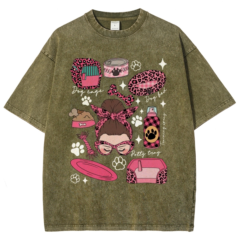 Dog Groomer Unisex Fit Washed T-Shirt Customscool