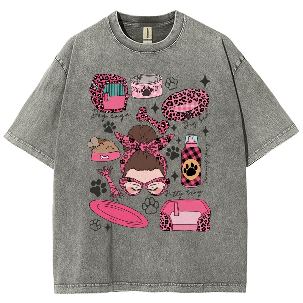 Dog Groomer Unisex Fit Washed T-Shirt Customscool