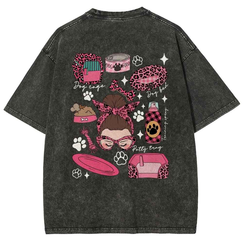 Dog Groomer Addcustom Unisex Fit Washed T-Shirt Customscool