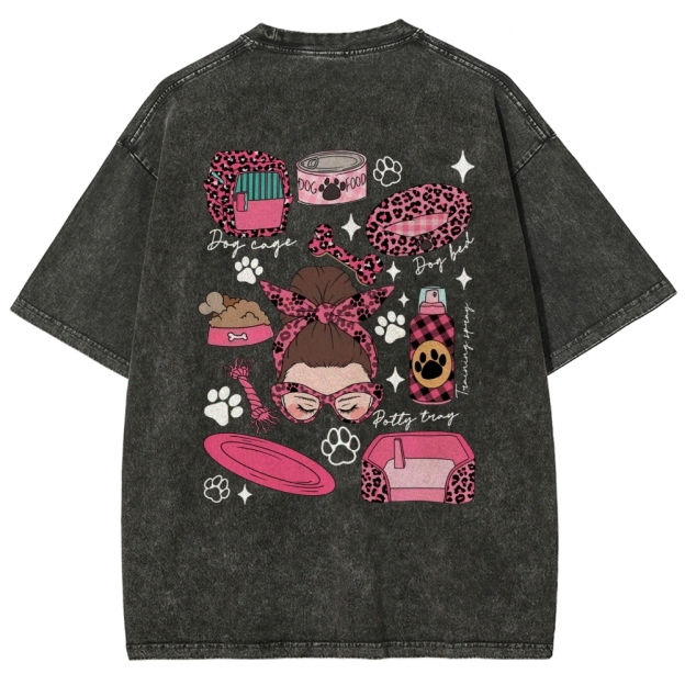 Dog Groomer Addcustom Unisex Fit Washed T-Shirt Customscool