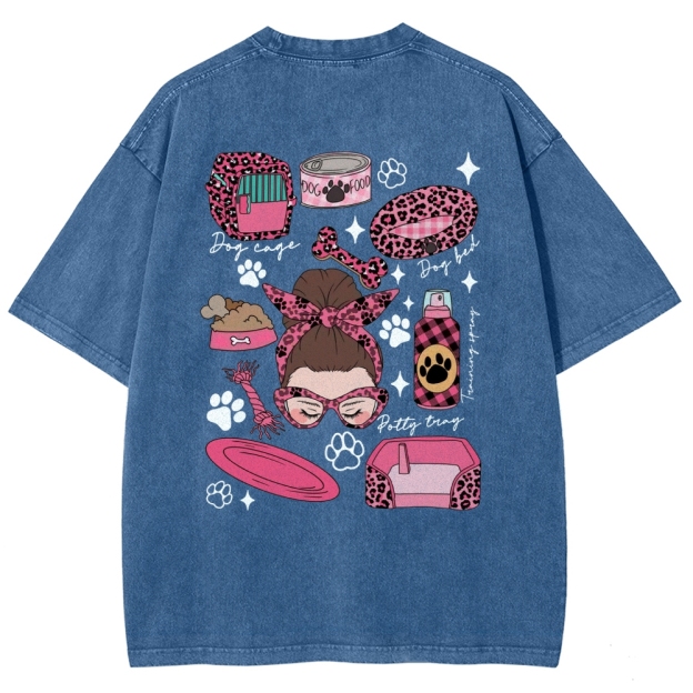 Dog Groomer Addcustom Unisex Fit Washed T-Shirt Customscool