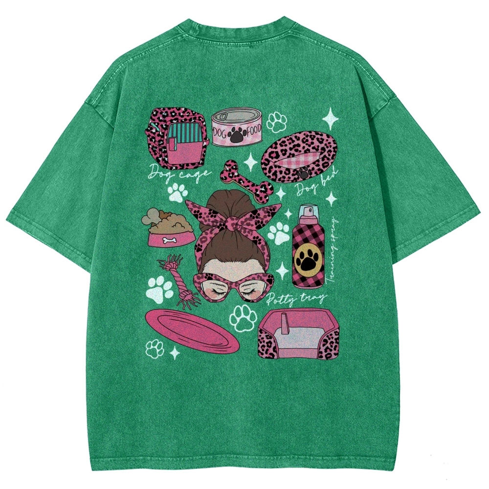 Dog Groomer Addcustom Unisex Fit Washed T-Shirt Customscool