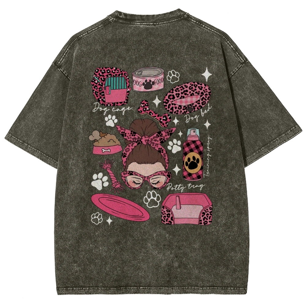 Dog Groomer Addcustom Unisex Fit Washed T-Shirt Customscool