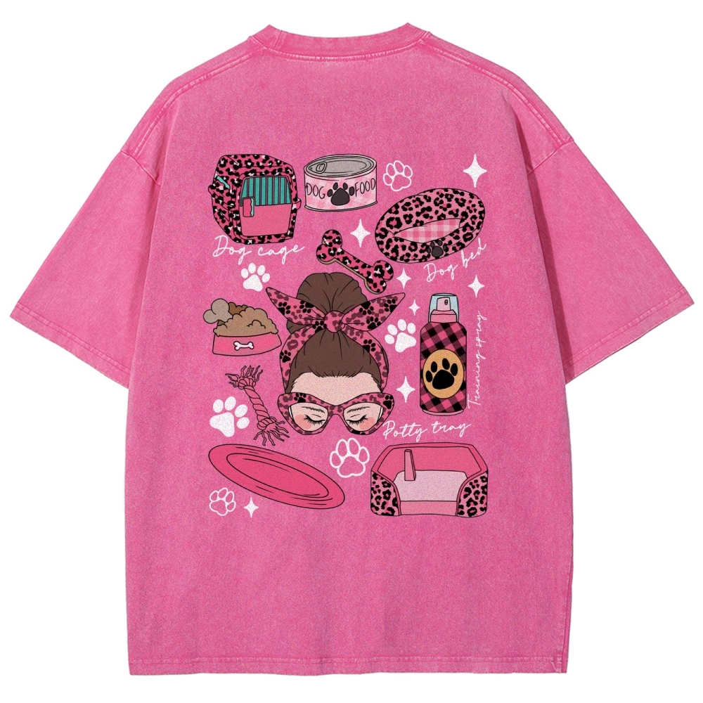 Dog Groomer Addcustom Unisex Fit Washed T-Shirt Customscool