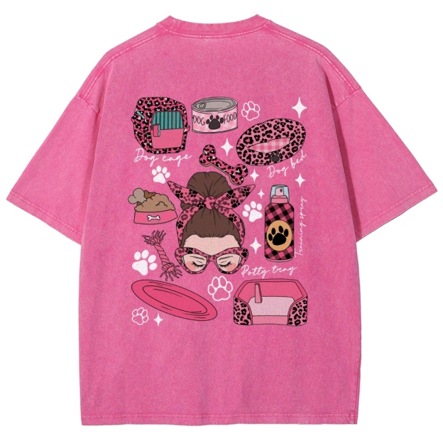 Dog Groomer Addcustom Unisex Fit Washed T-Shirt Customscool