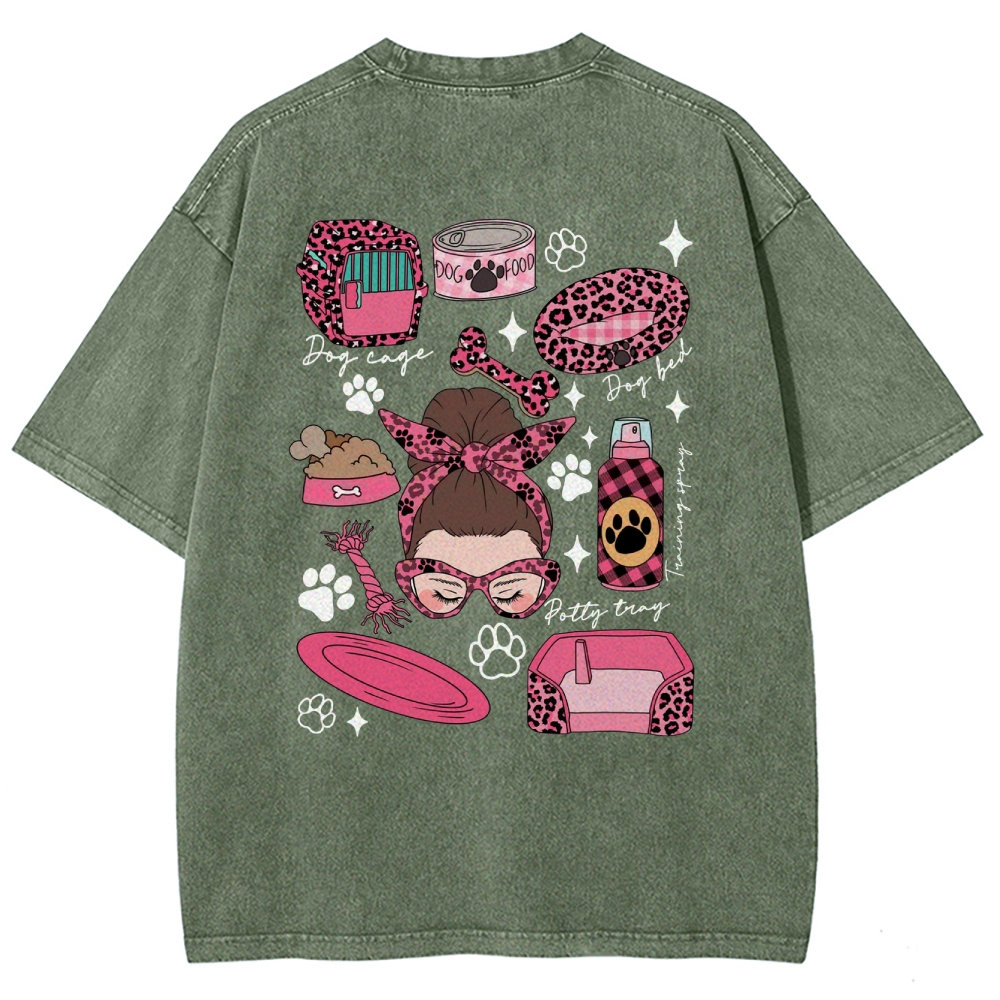 Dog Groomer Addcustom Unisex Fit Washed T-Shirt Customscool