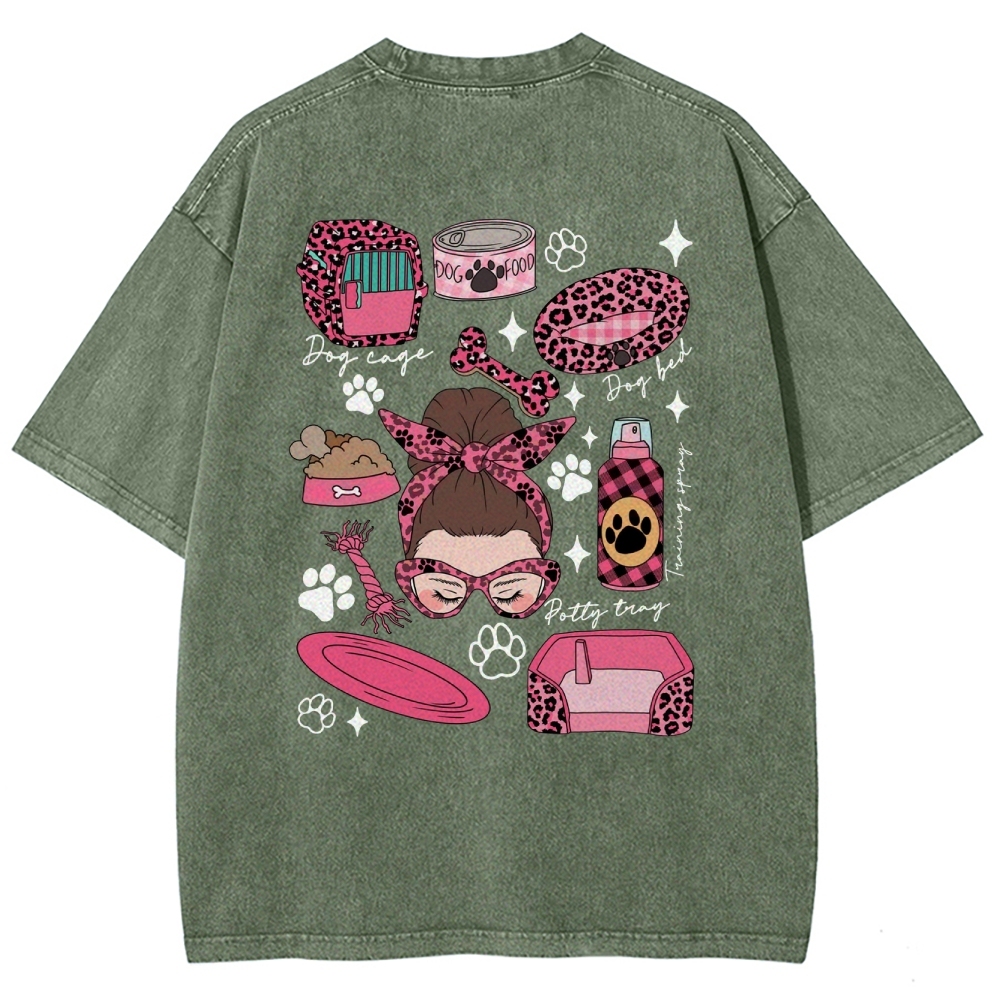 Dog Groomer Addcustom Unisex Fit Washed T-Shirt Customscool