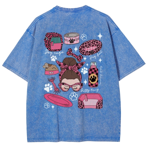Dog Groomer Addcustom Unisex Fit Washed T-Shirt Customscool