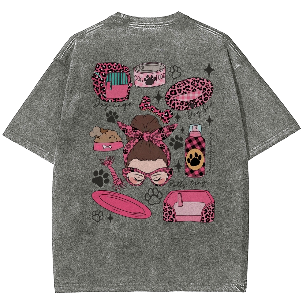 Dog Groomer Addcustom Unisex Fit Washed T-Shirt Customscool