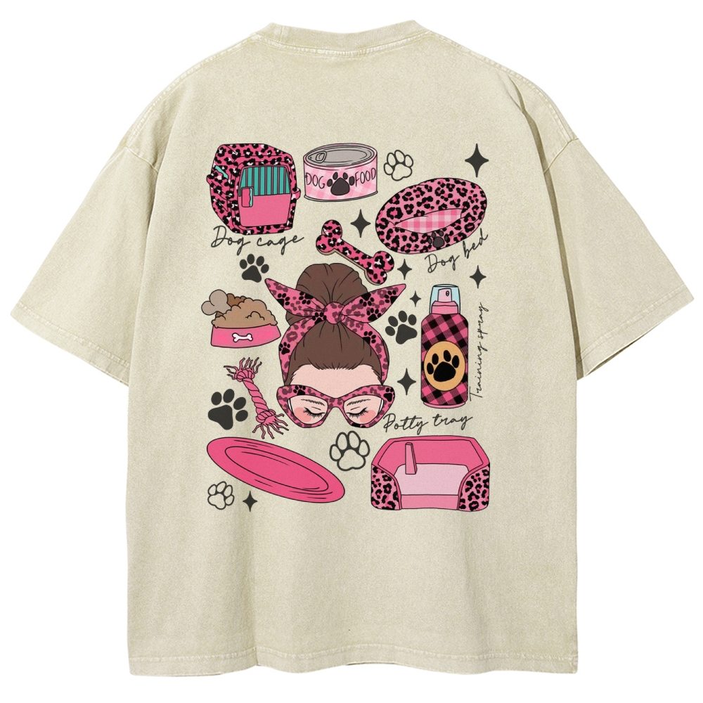 Dog Groomer Addcustom Unisex Fit Washed T-Shirt Customscool