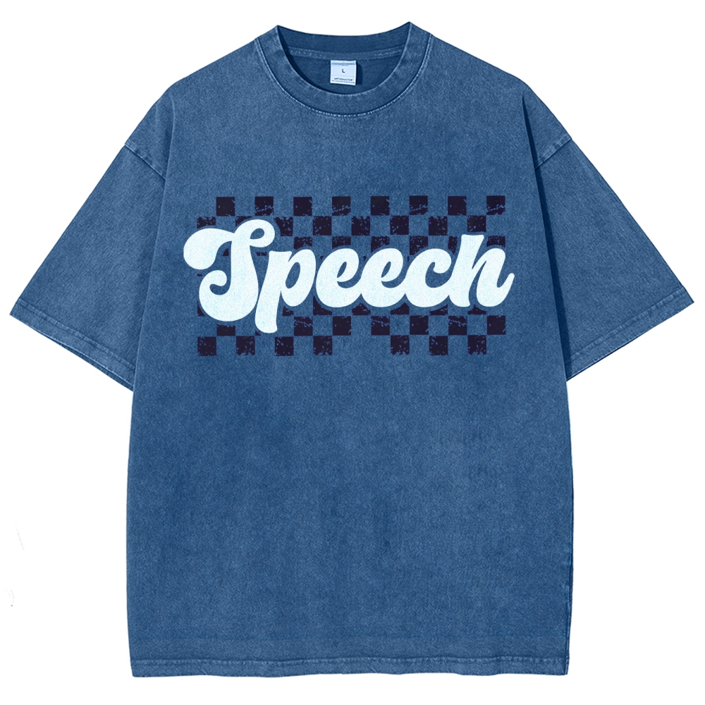 Speech Unisex Fit Washed T-Shirt Customscool