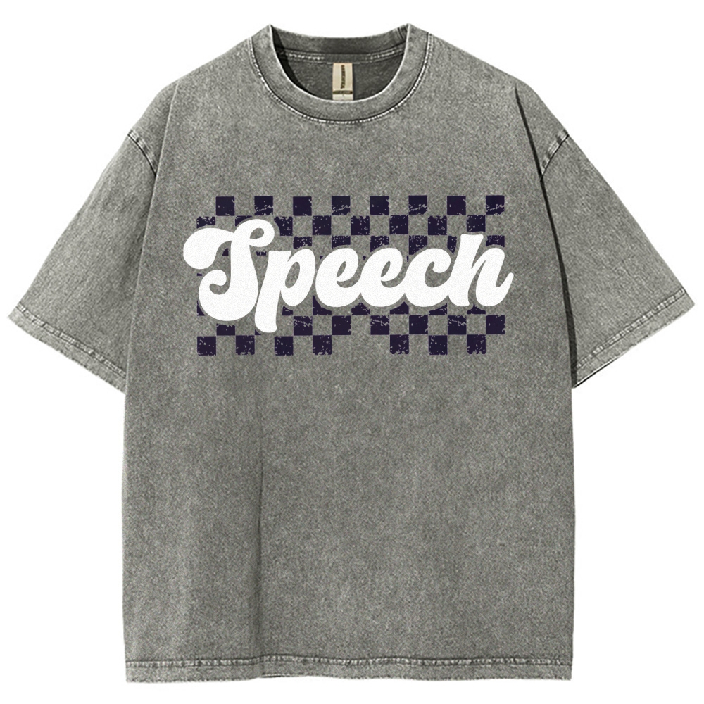Speech Unisex Fit Washed T-Shirt Customscool