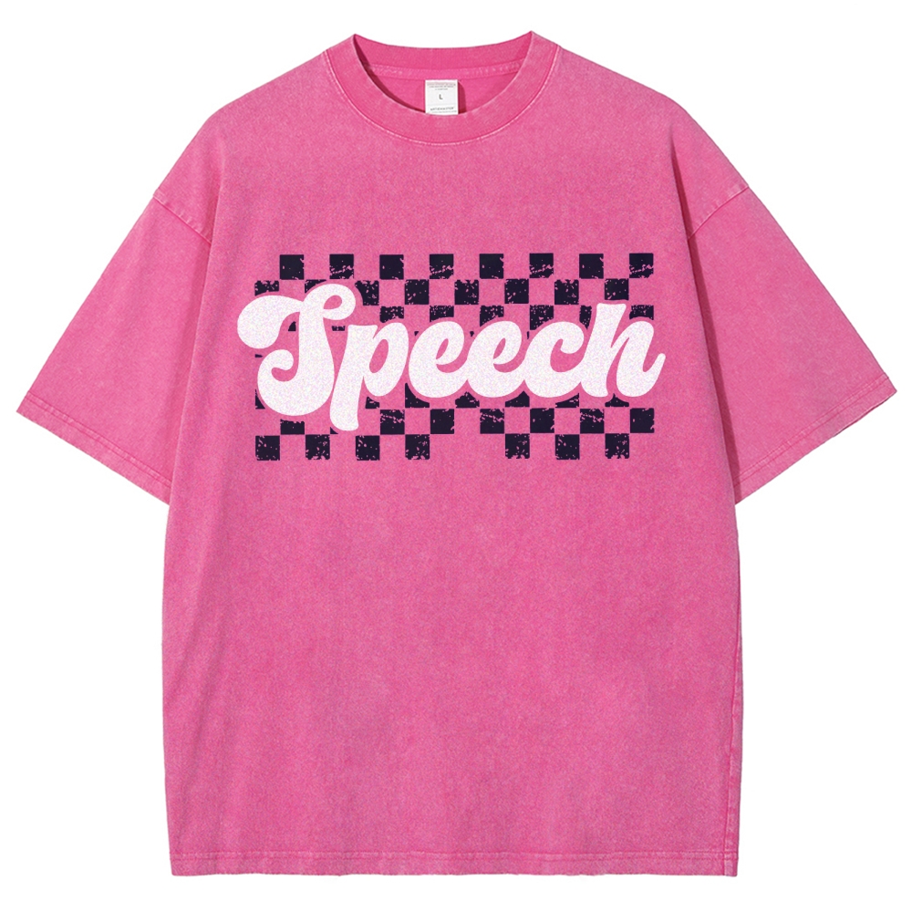 Speech Unisex Fit Washed T-Shirt Customscool