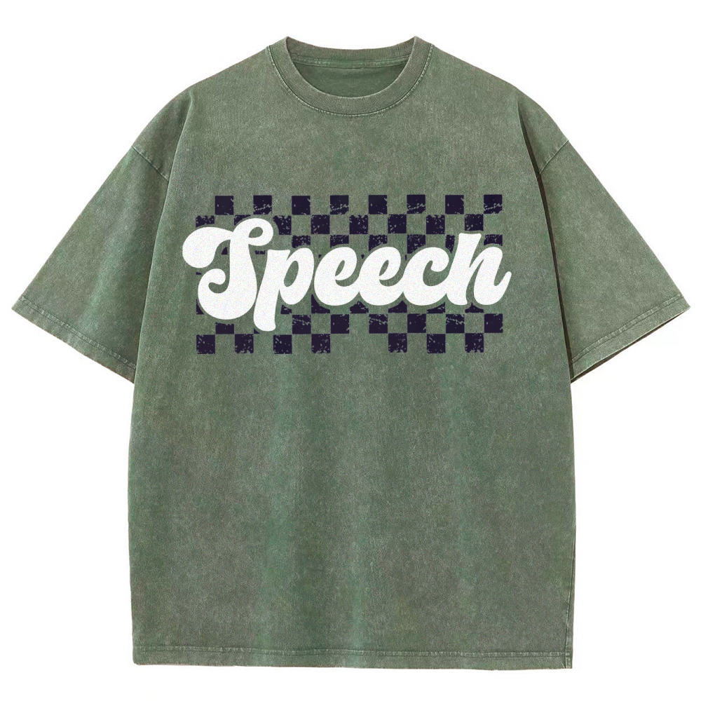 Speech Unisex Fit Washed T-Shirt Customscool