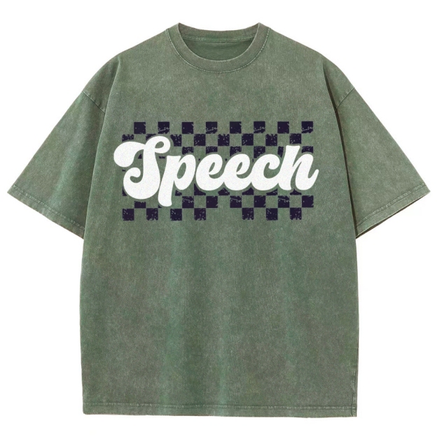 Speech Unisex Fit Washed T-Shirt Customscool