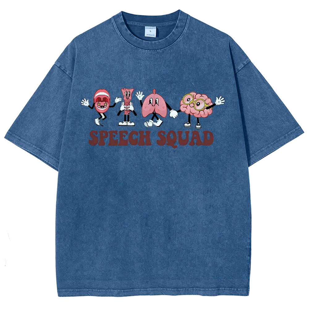 Speech Therapy Unisex Fit Washed T-Shirt Customscool