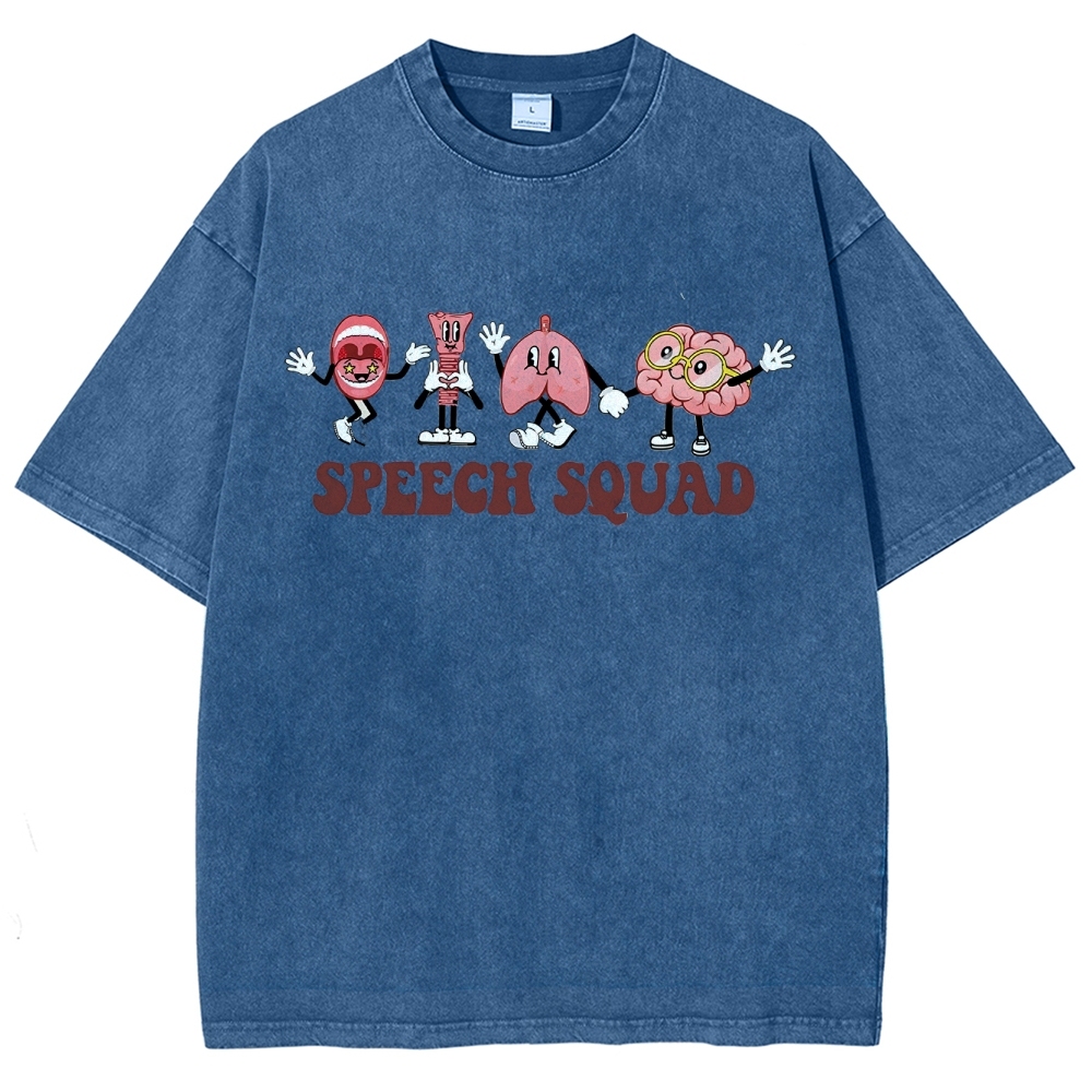 Speech Therapy Unisex Fit Washed T-Shirt Customscool