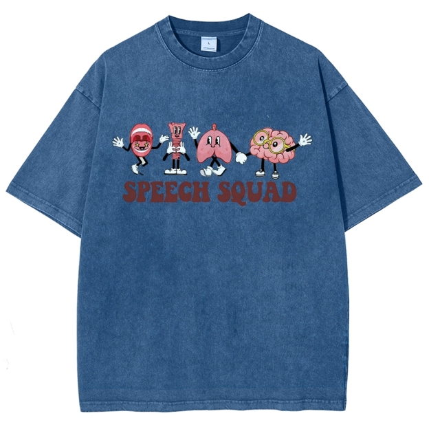 Speech Therapy Unisex Fit Washed T-Shirt Customscool