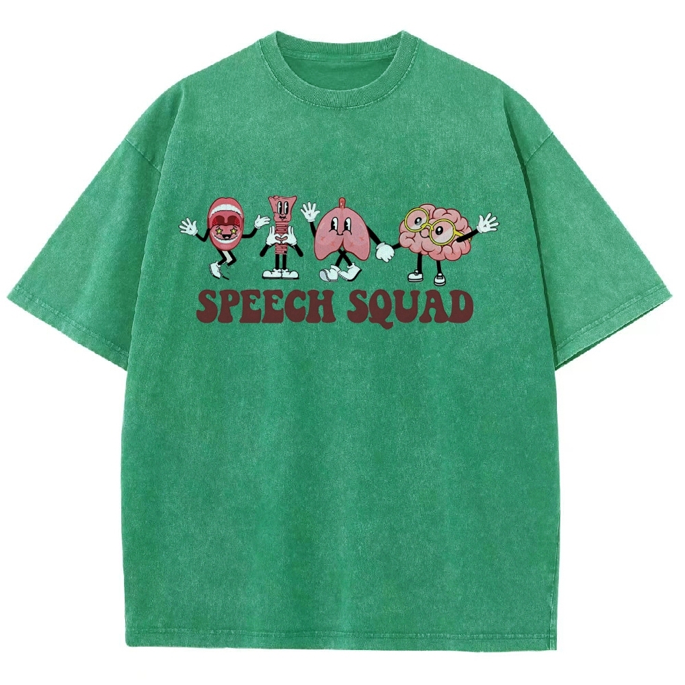 Speech Therapy Unisex Fit Washed T-Shirt Customscool