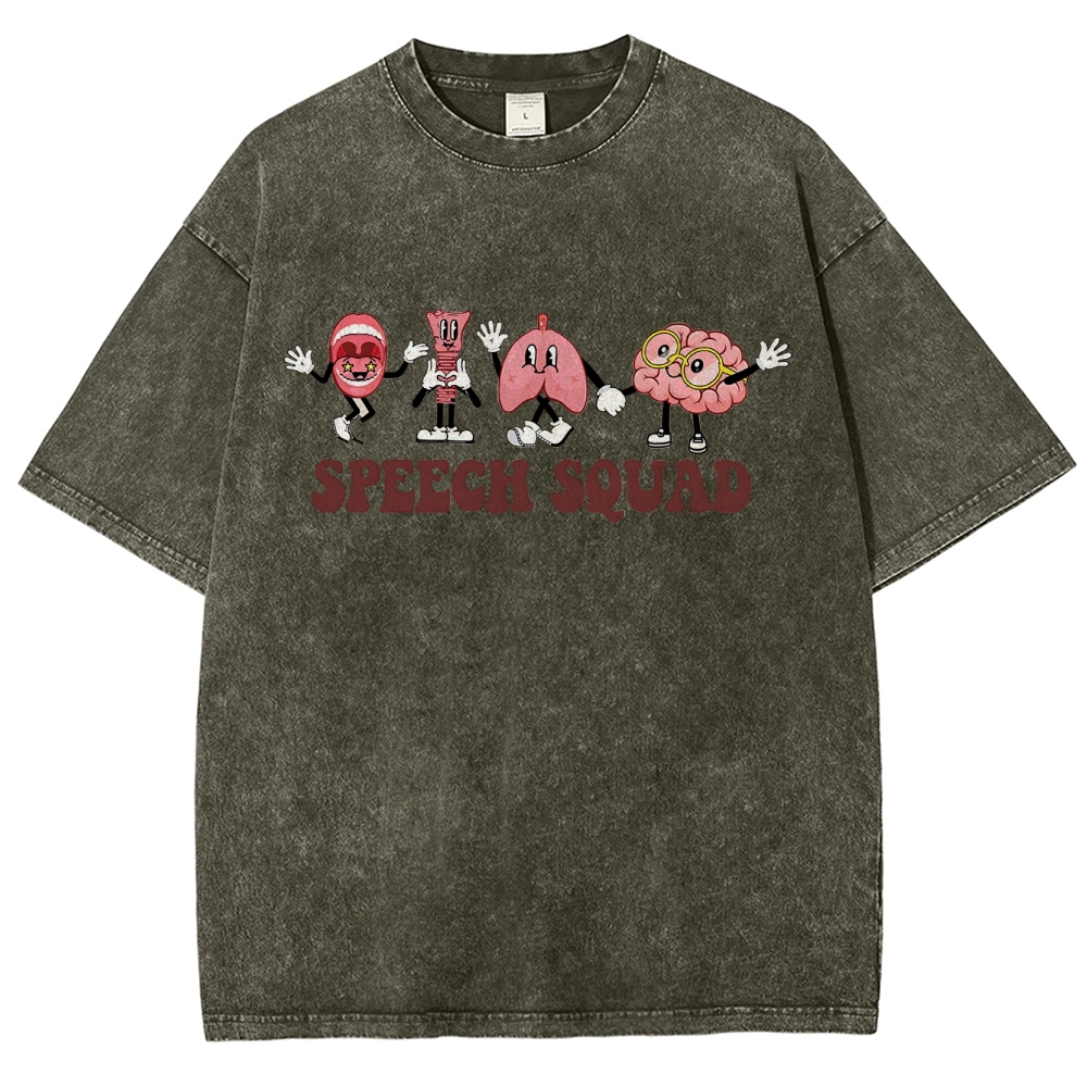 Speech Therapy Unisex Fit Washed T-Shirt Customscool