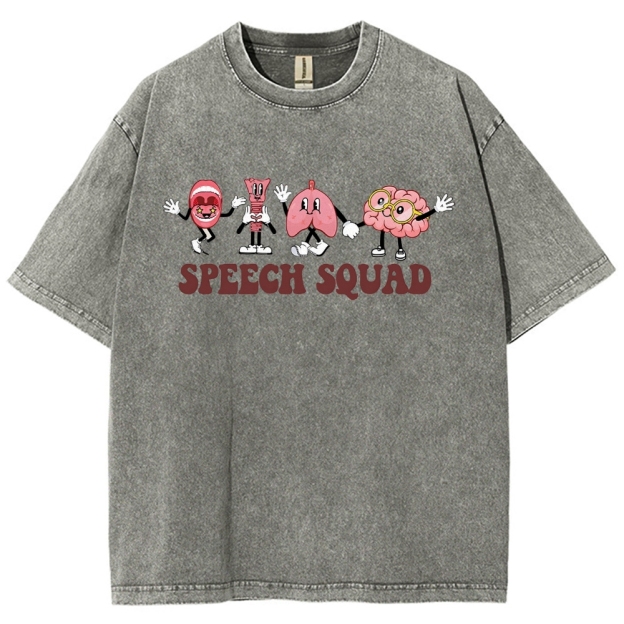 Speech Therapy Unisex Fit Washed T-Shirt Customscool