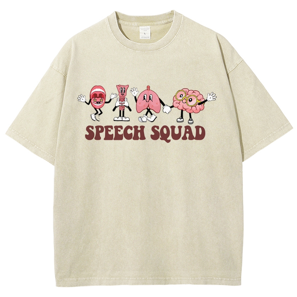 Speech Therapy Unisex Fit Washed T-Shirt Customscool