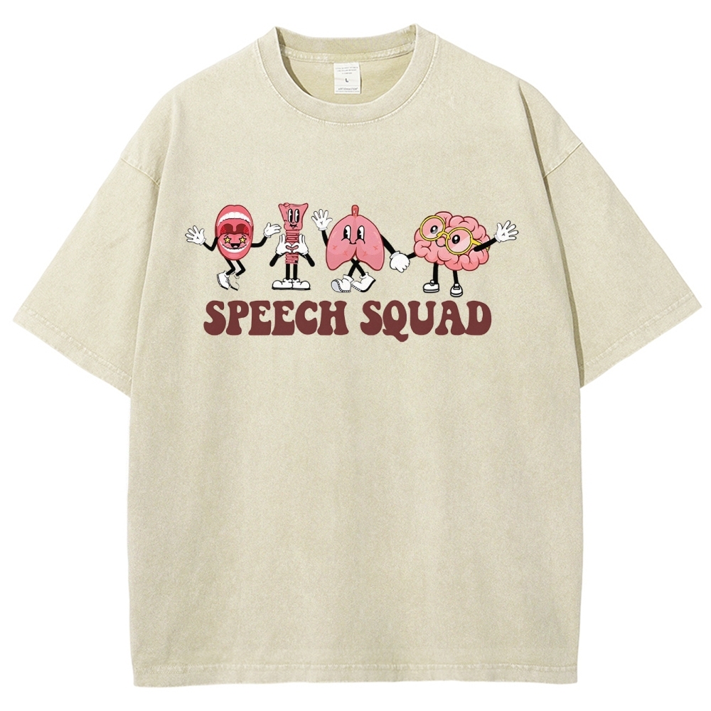 Speech Therapy Unisex Fit Washed T-Shirt Customscool