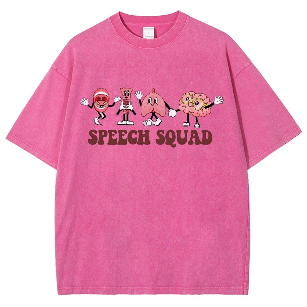 Speech Therapy Unisex Fit Washed T-Shirt Customscool