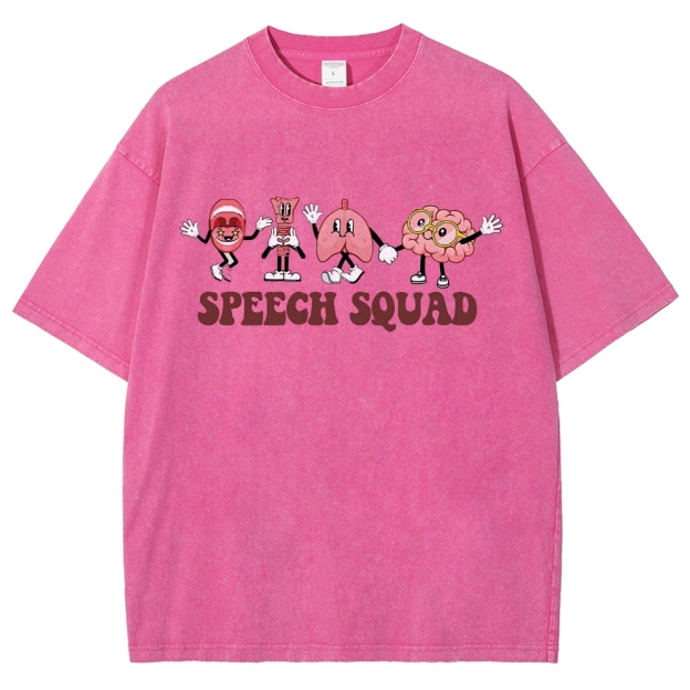 Speech Therapy Unisex Fit Washed T-Shirt Customscool