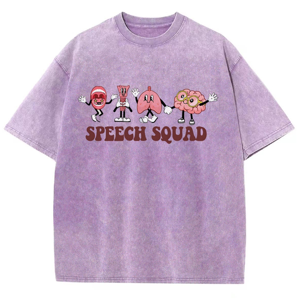 Speech Therapy Unisex Fit Washed T-Shirt Customscool