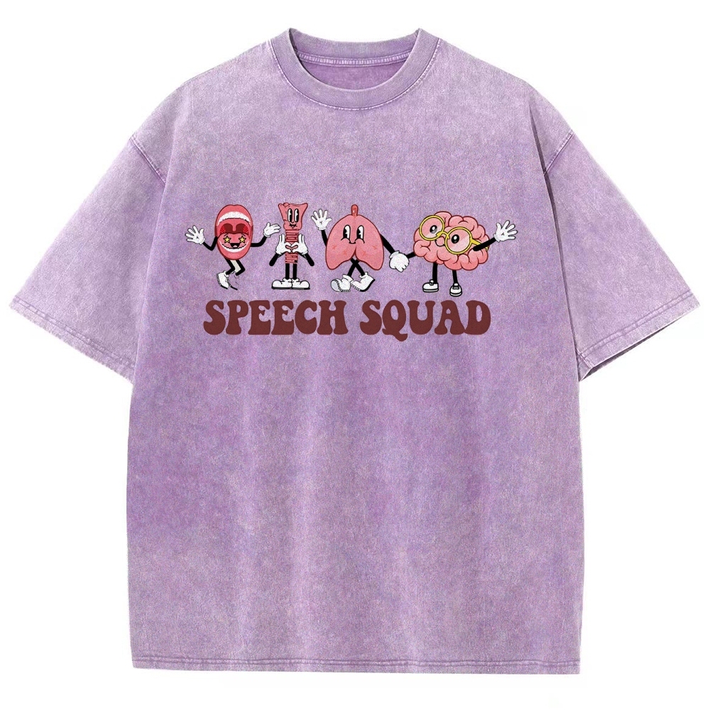 Speech Therapy Unisex Fit Washed T-Shirt Customscool