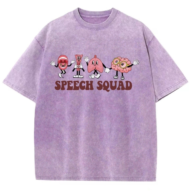 Speech Therapy Unisex Fit Washed T-Shirt Customscool