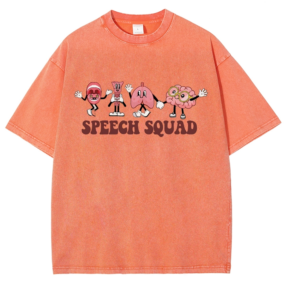 Speech Therapy Unisex Fit Washed T-Shirt Customscool