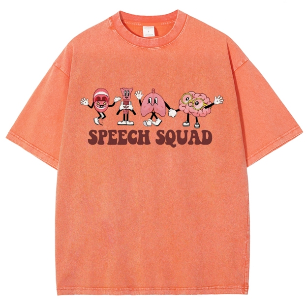 Speech Therapy Unisex Fit Washed T-Shirt Customscool