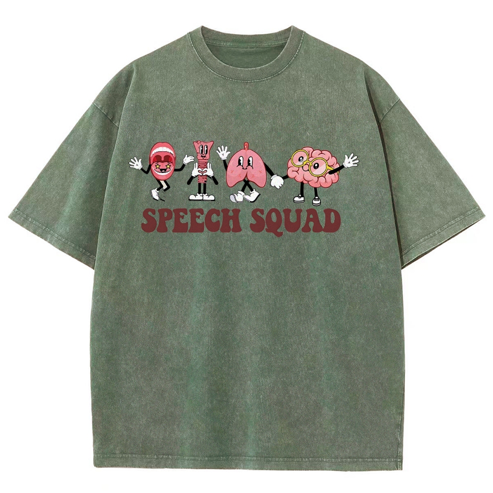 Speech Therapy Unisex Fit Washed T-Shirt Customscool