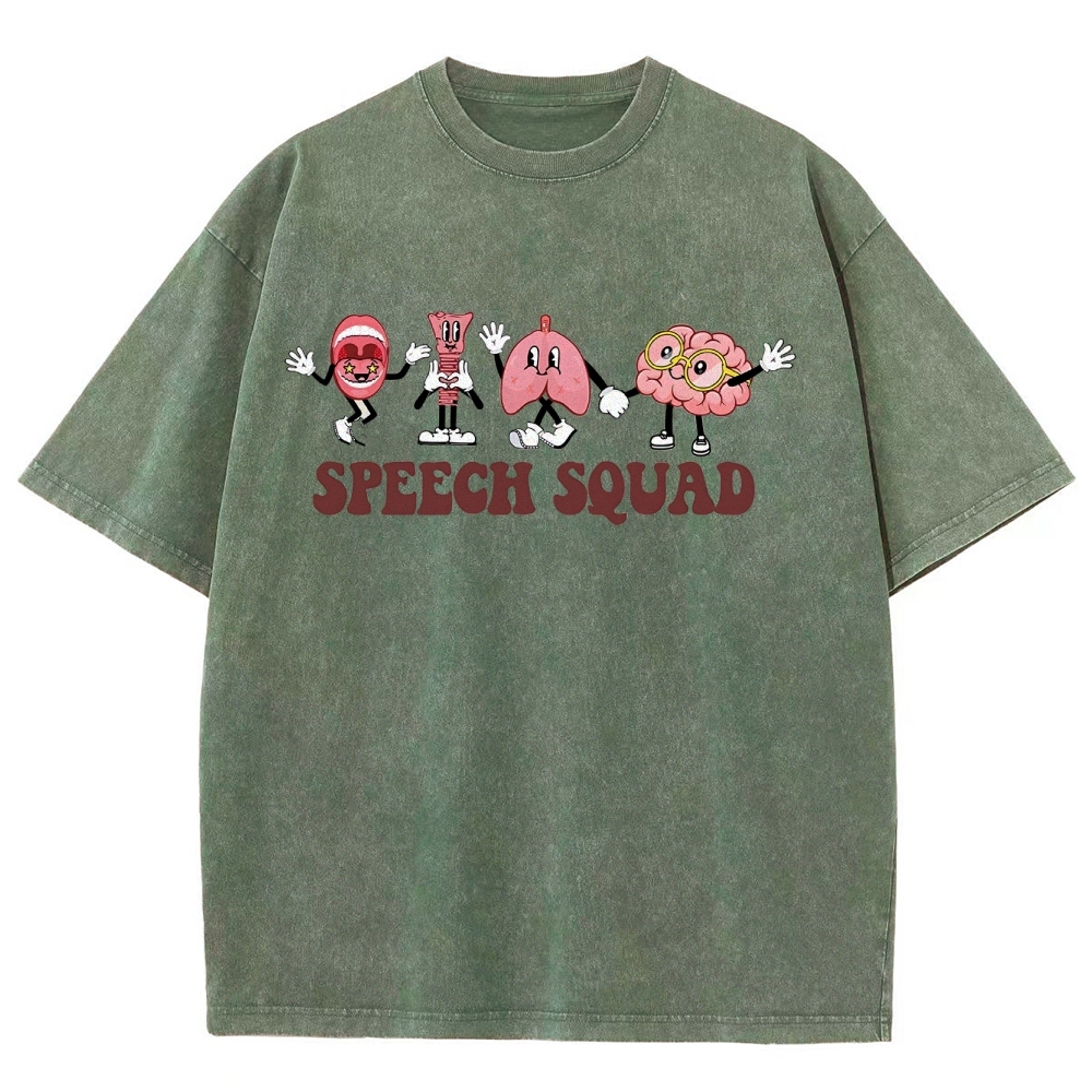 Speech Therapy Unisex Fit Washed T-Shirt Customscool