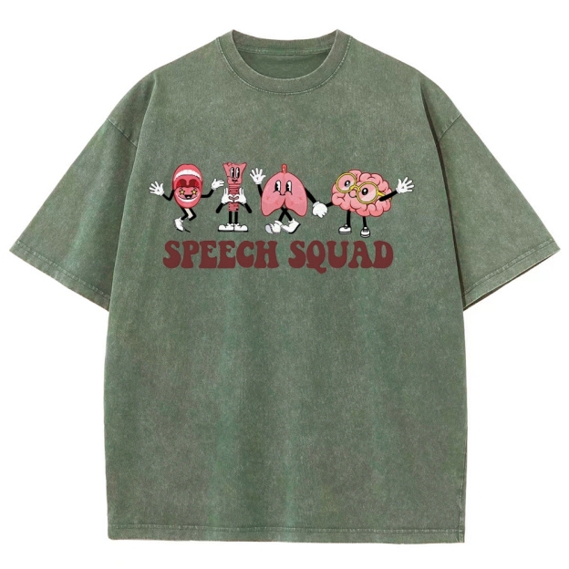 Speech Therapy Unisex Fit Washed T-Shirt Customscool