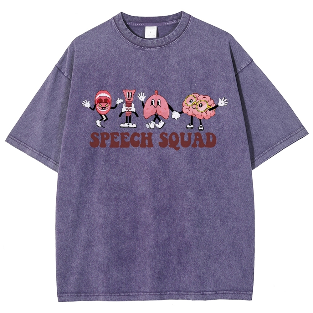 Speech Therapy Unisex Fit Washed T-Shirt Customscool