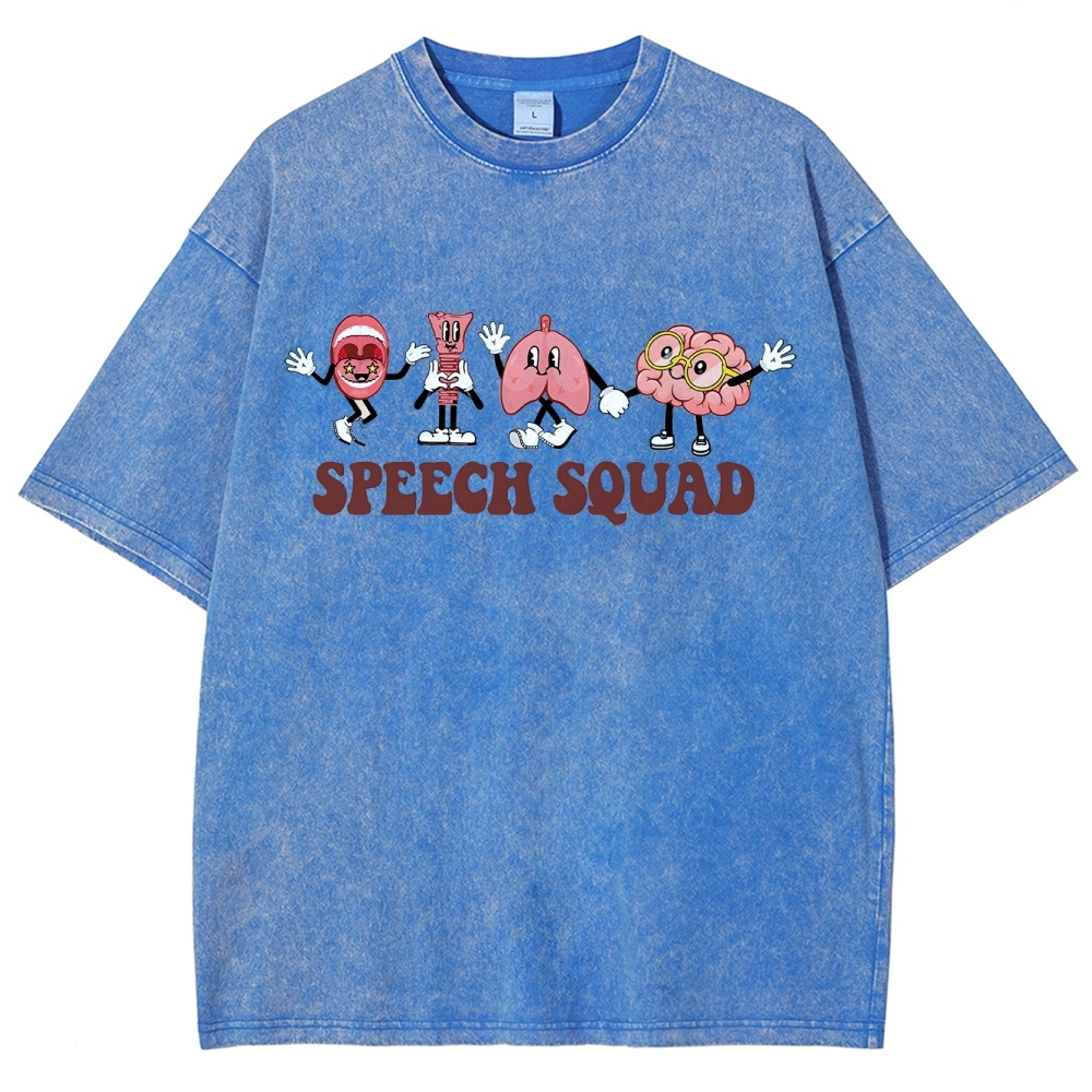 Speech Therapy Unisex Fit Washed T-Shirt Customscool